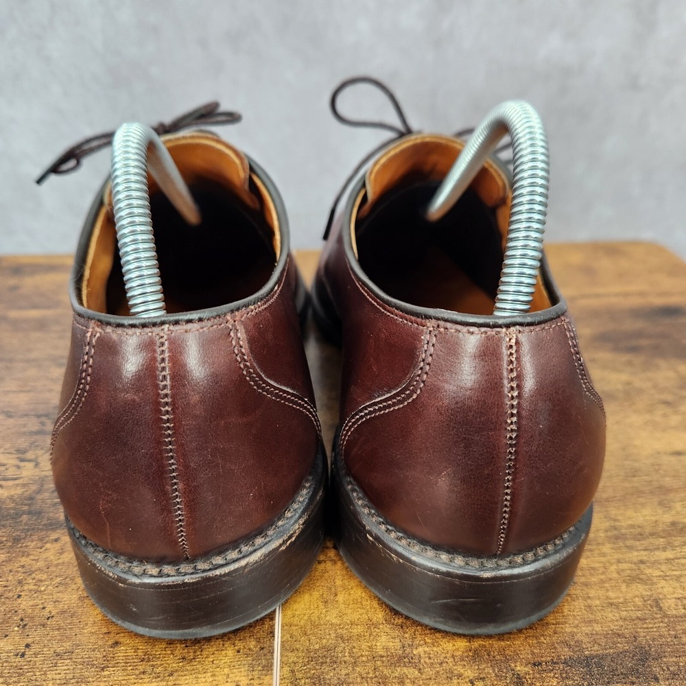 Allen Edmonds Burton Oxford Shoes Mens 8.5 D Brown Leather Apron Toe Dress Shoes - Picture 7 of 12
